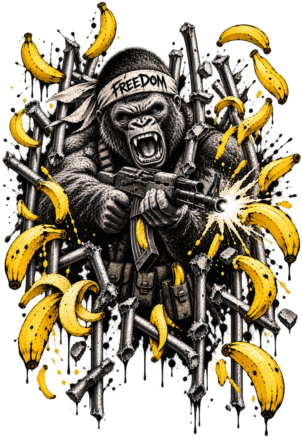 FREEDOM GORILLA original Ars Belli artwork