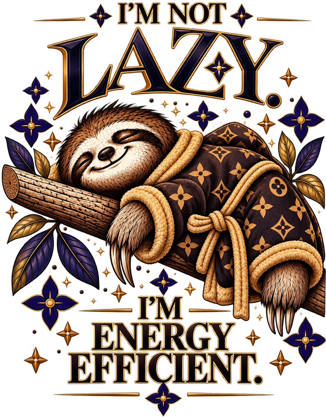 I'M NOT LAZY, I'M ENERGY EFFICIENT original Ars Belli artwork