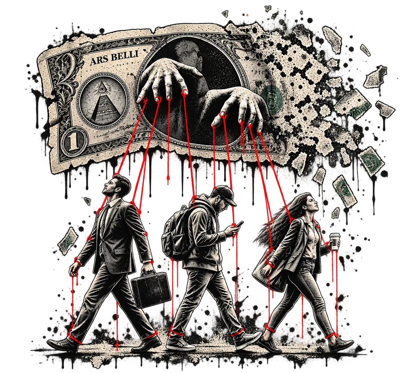 THE PUPPET MASTERS original Ars Belli artwork